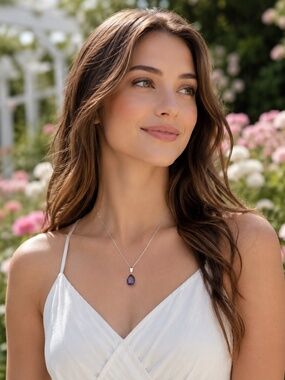 Amethyst Pendant in Sterling Silver | 6.5 Carat Amethyst | February Birthstone